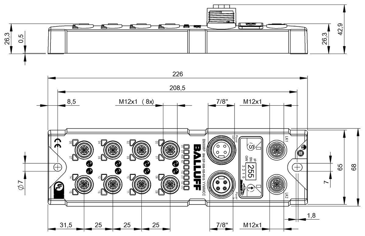 Bni M Bni Eip R Network Blocks For Ethernet Ip Balluff Usa