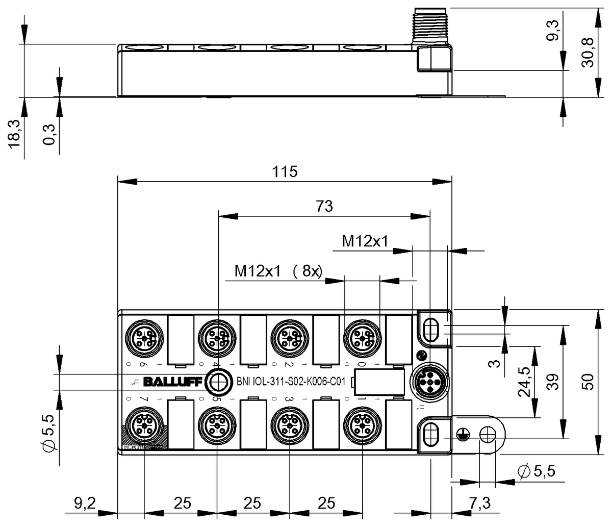 Bni Aw Bni Iol S K C Io Link Sensor Actuator Hubs