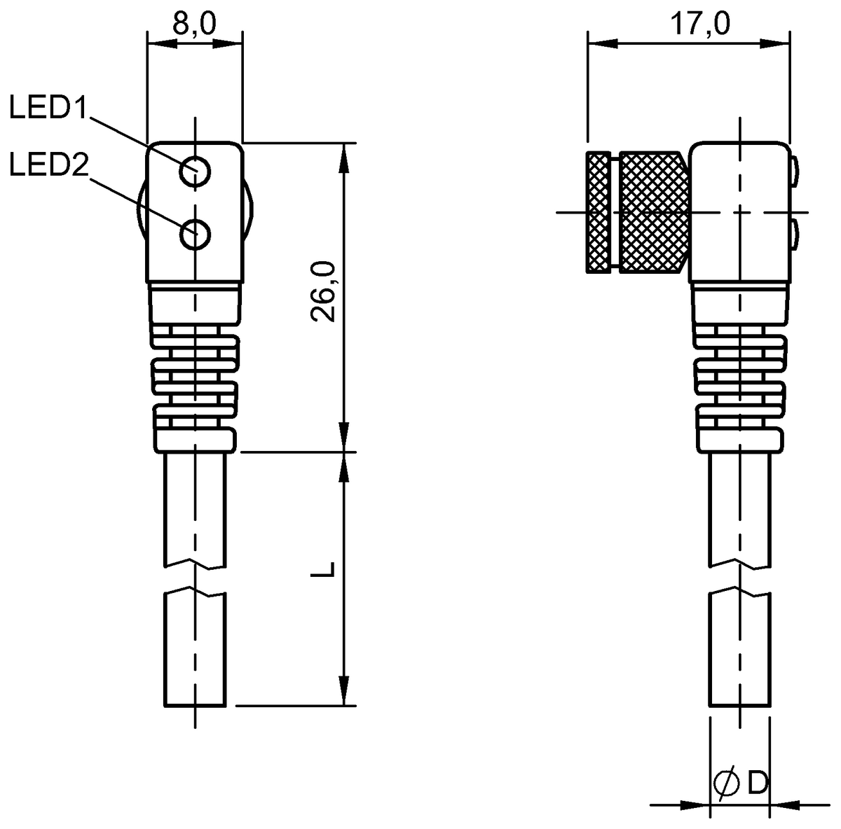 Single-ended cordsets