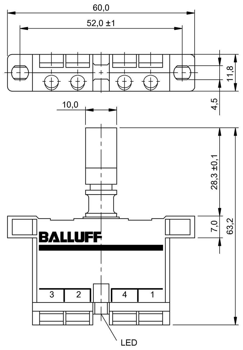 Inductive single position limit switches