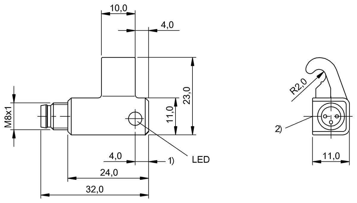Cylinder sensors for multiple slot shapes