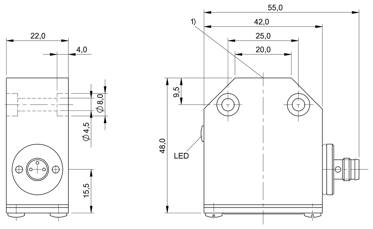 Inductive single position limit switches