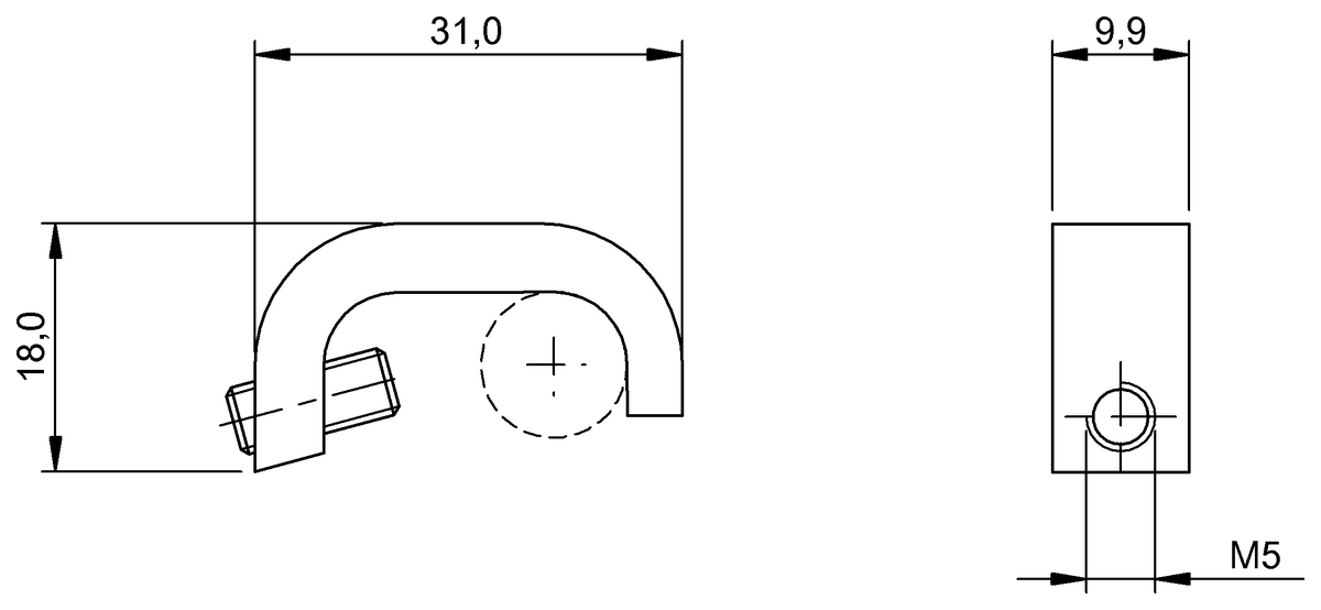 Haltewinkel für magnetische Sensoren