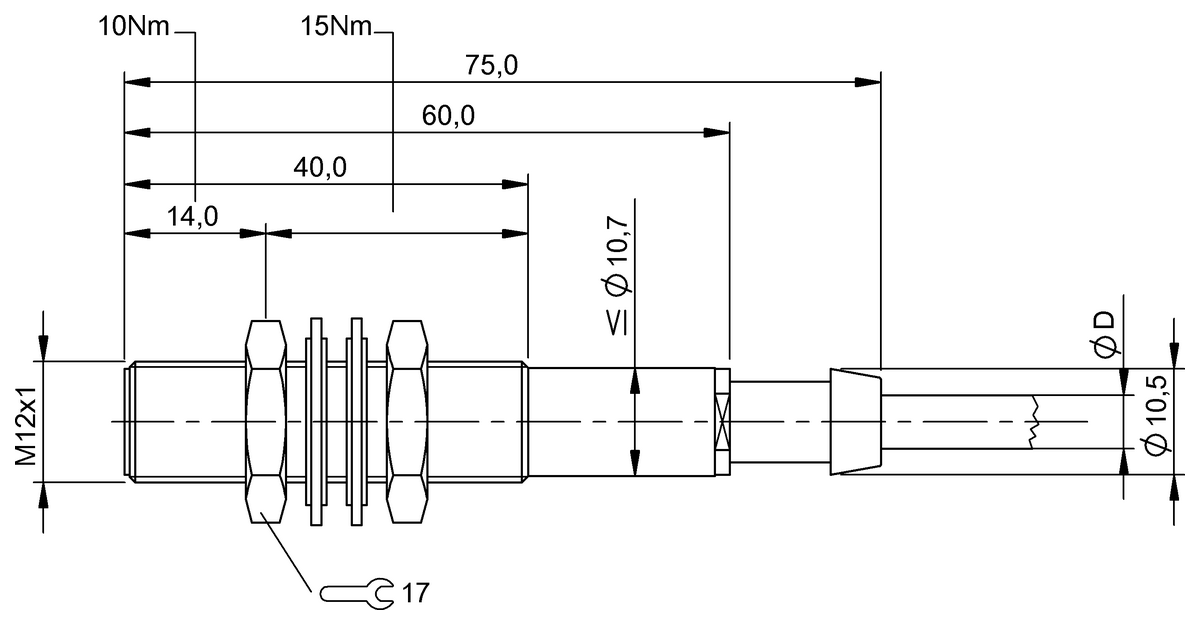 Temperature-rated inductive sensors