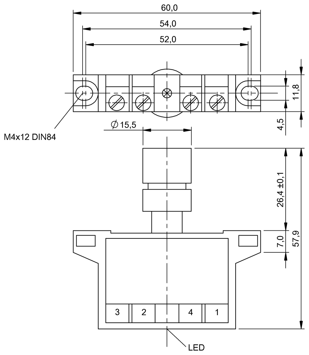 Inductive single position limit switches