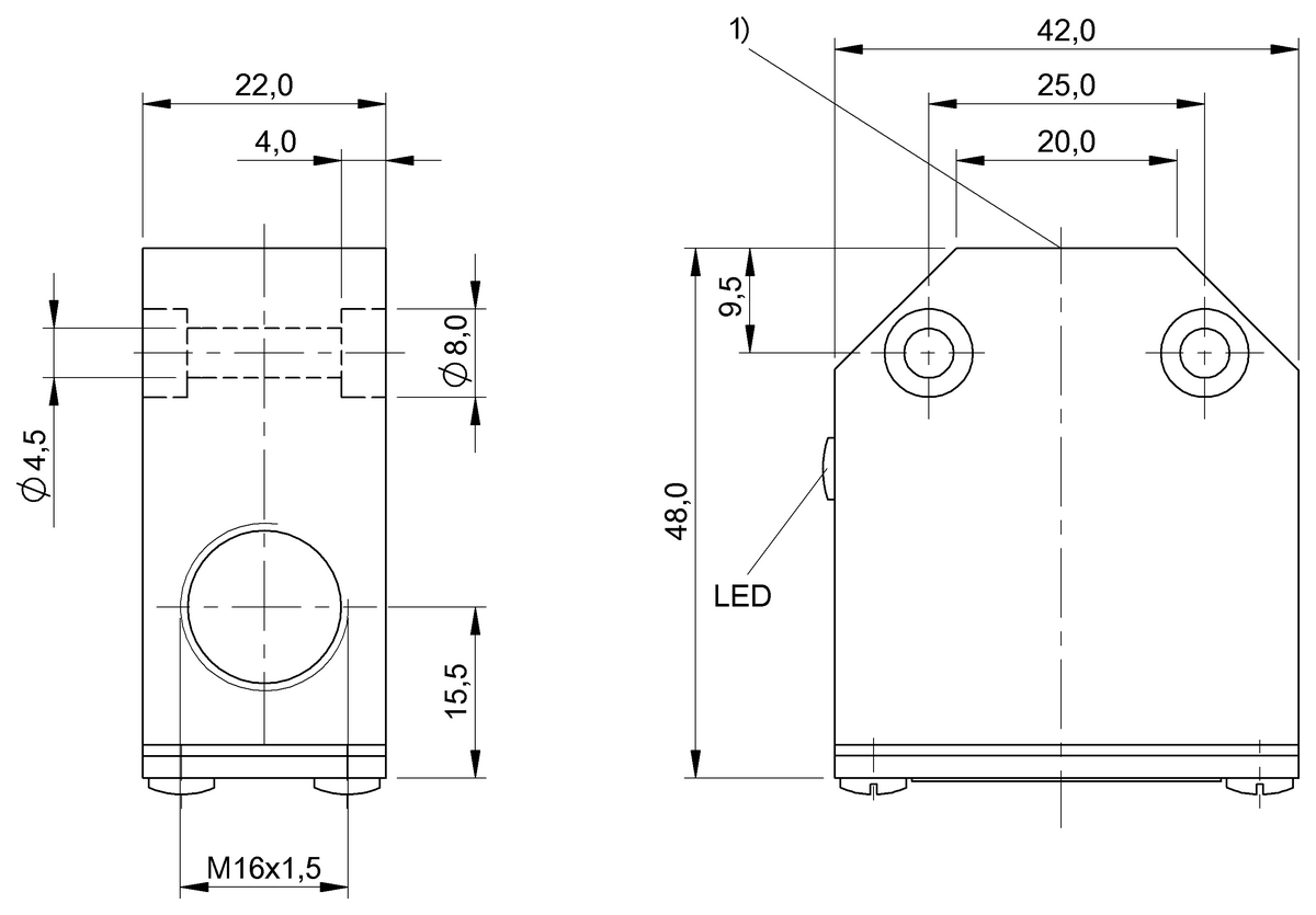 Inductive single position limit switches