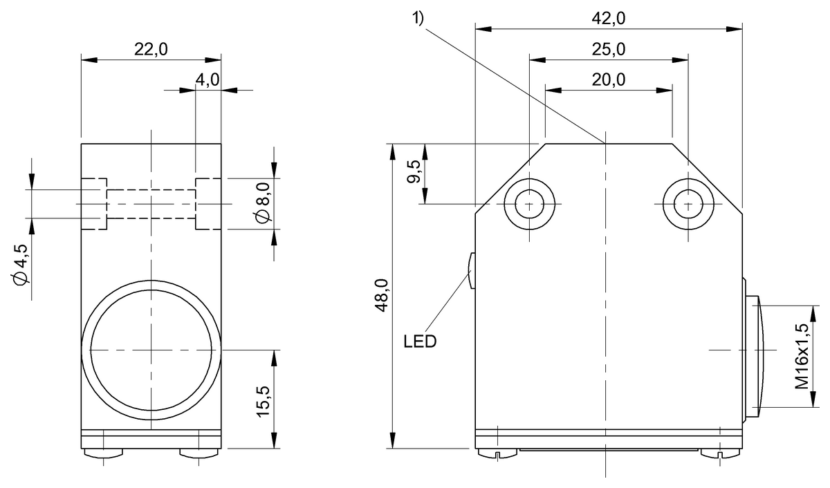 Inductive single position limit switches