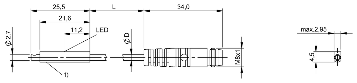 Cylinder sensors for multiple slot shapes