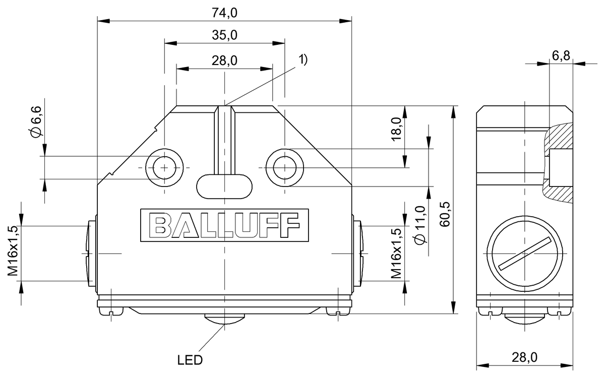 Inductive single position limit switches