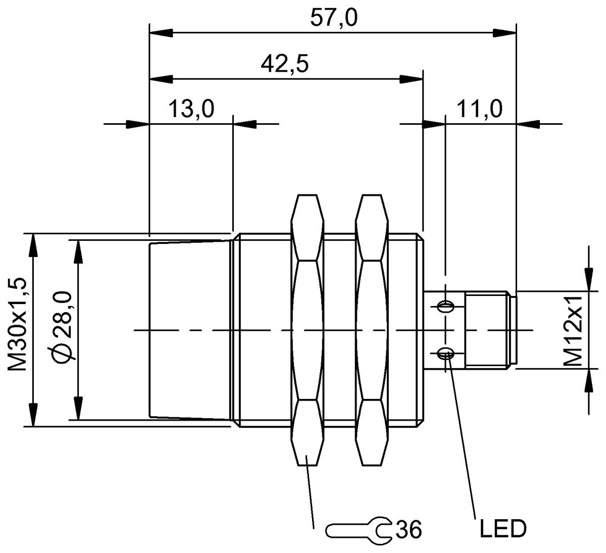 Sensor indutivo de distância - analógico