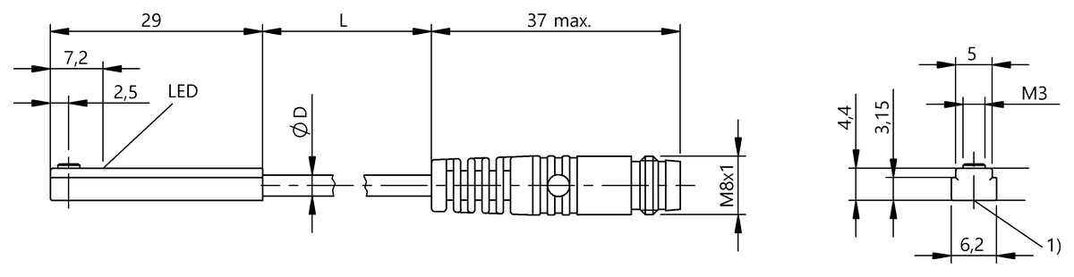 Cylinder sensors for multiple slot shapes