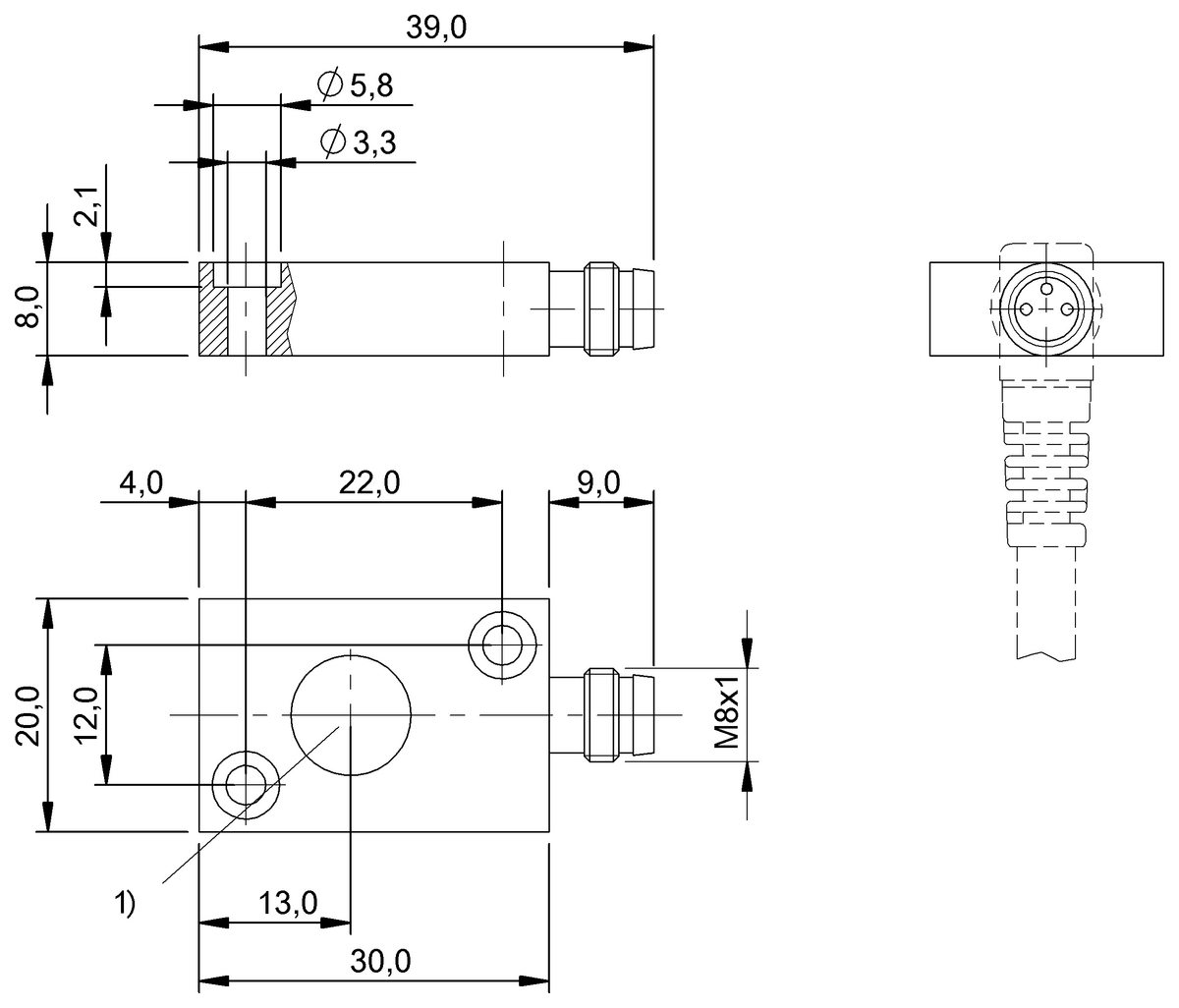 Sensor indutivo de distância - analógico
