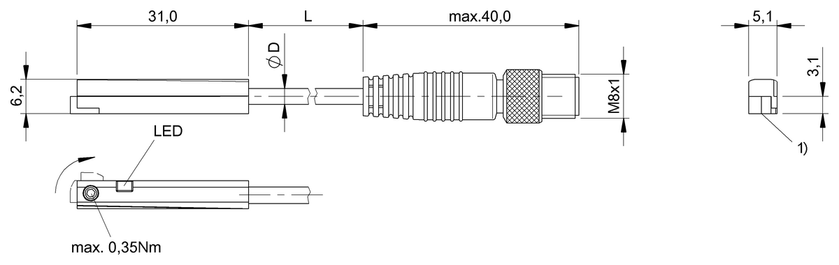Cylinder sensors for multiple slot shapes
