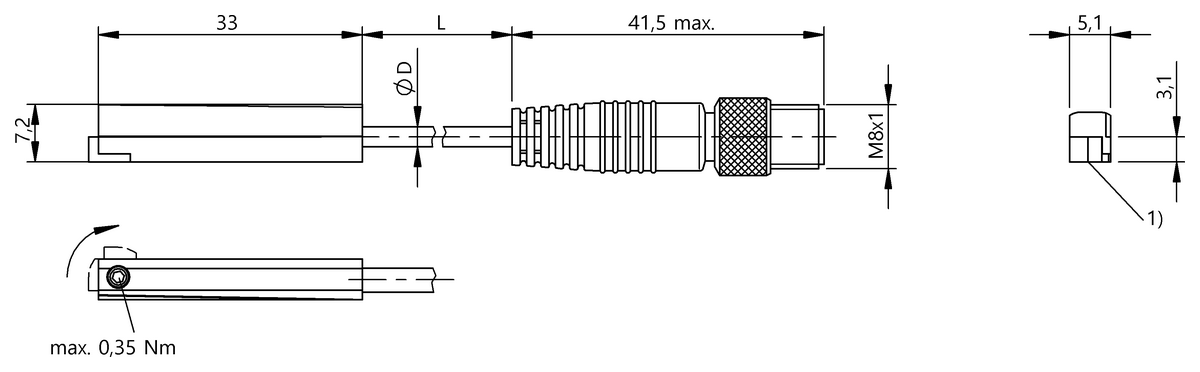 Interruptores de cilindro para diferentes formas de ranura
