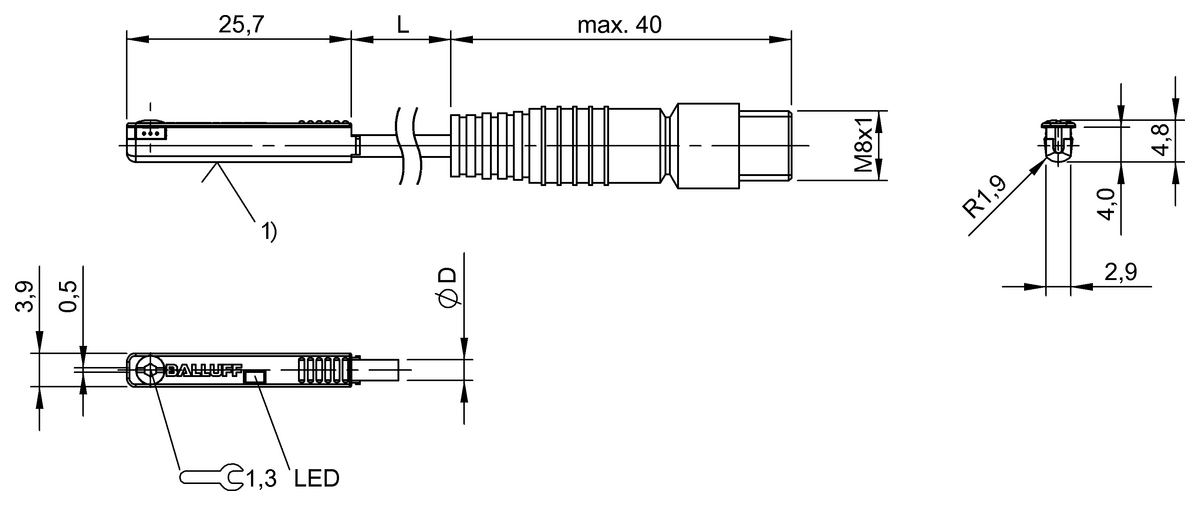Zylinderschalter für unterschiedliche Nutformen