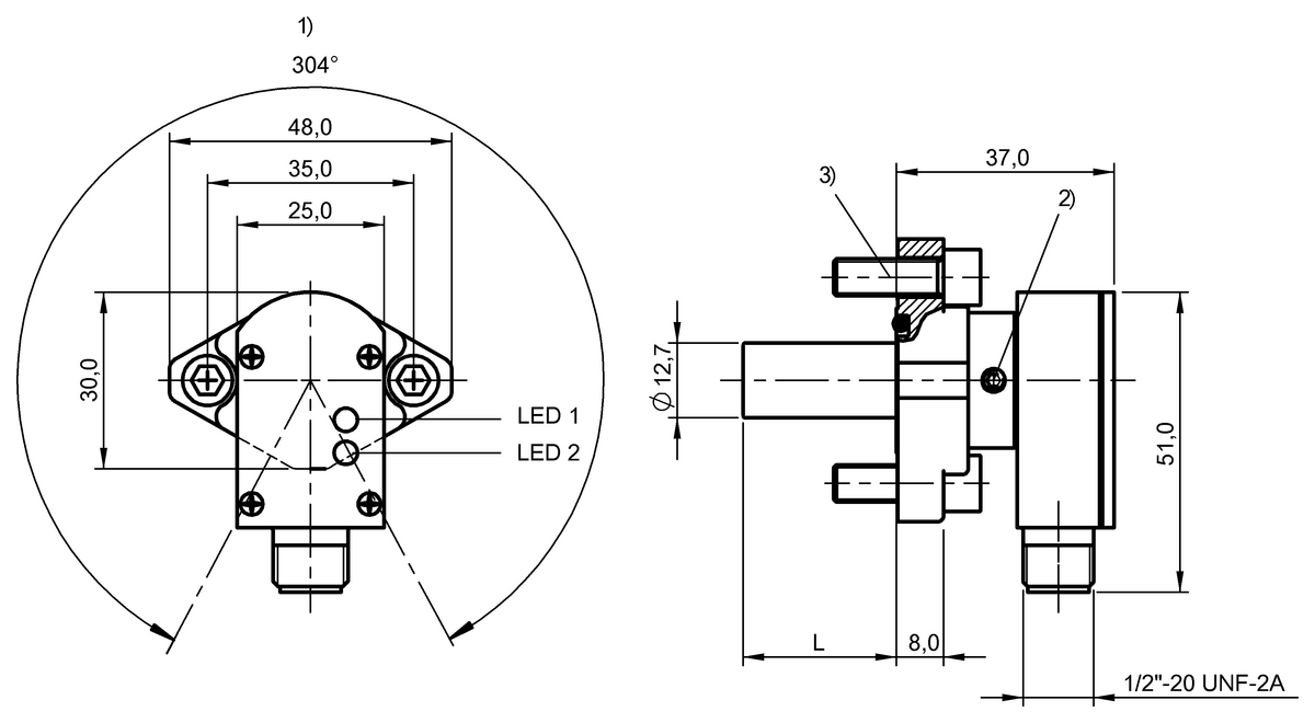 Pressure-rated inductive sensors