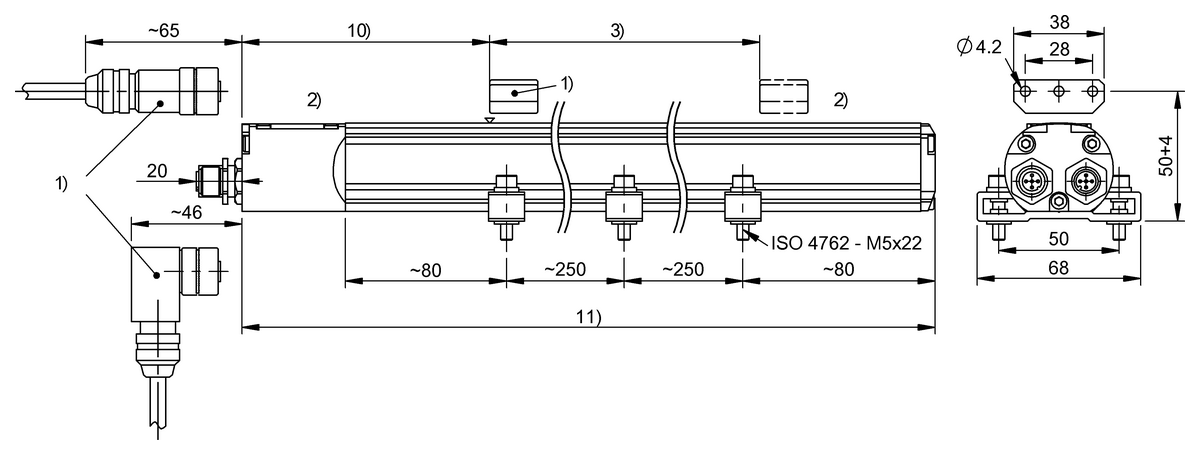 Magnetostrictive linear position sensors in profile design