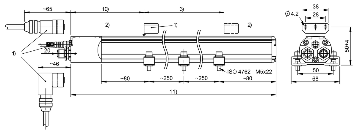 Magnetostrictive linear position sensors in profile design