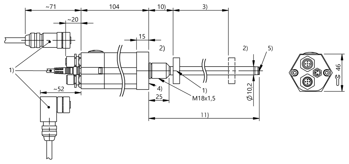 Magnetostrictive linear position sensors in rod design