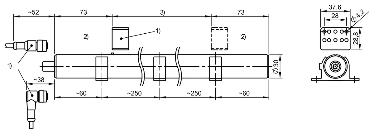 Magnetostrictive linear position sensors in profile design