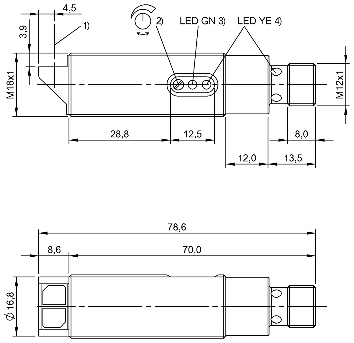 Through-beam sensors