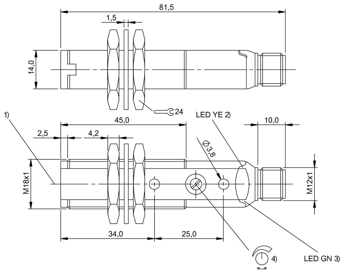 Barreras fotoeléctricas unidireccionales