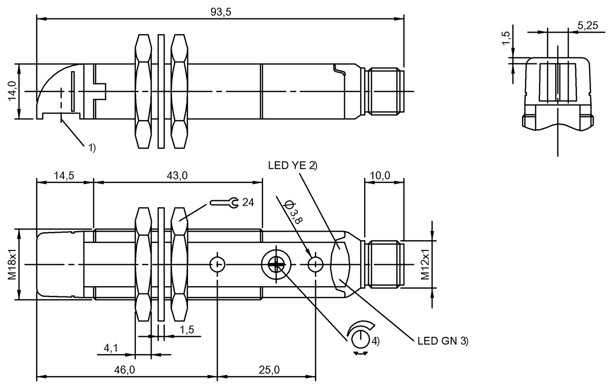 透過型光電センサ