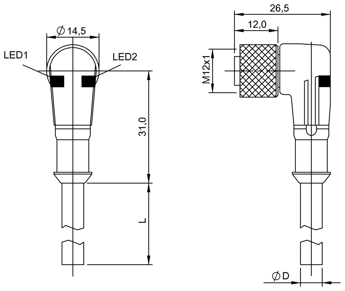 Single-ended cordsets