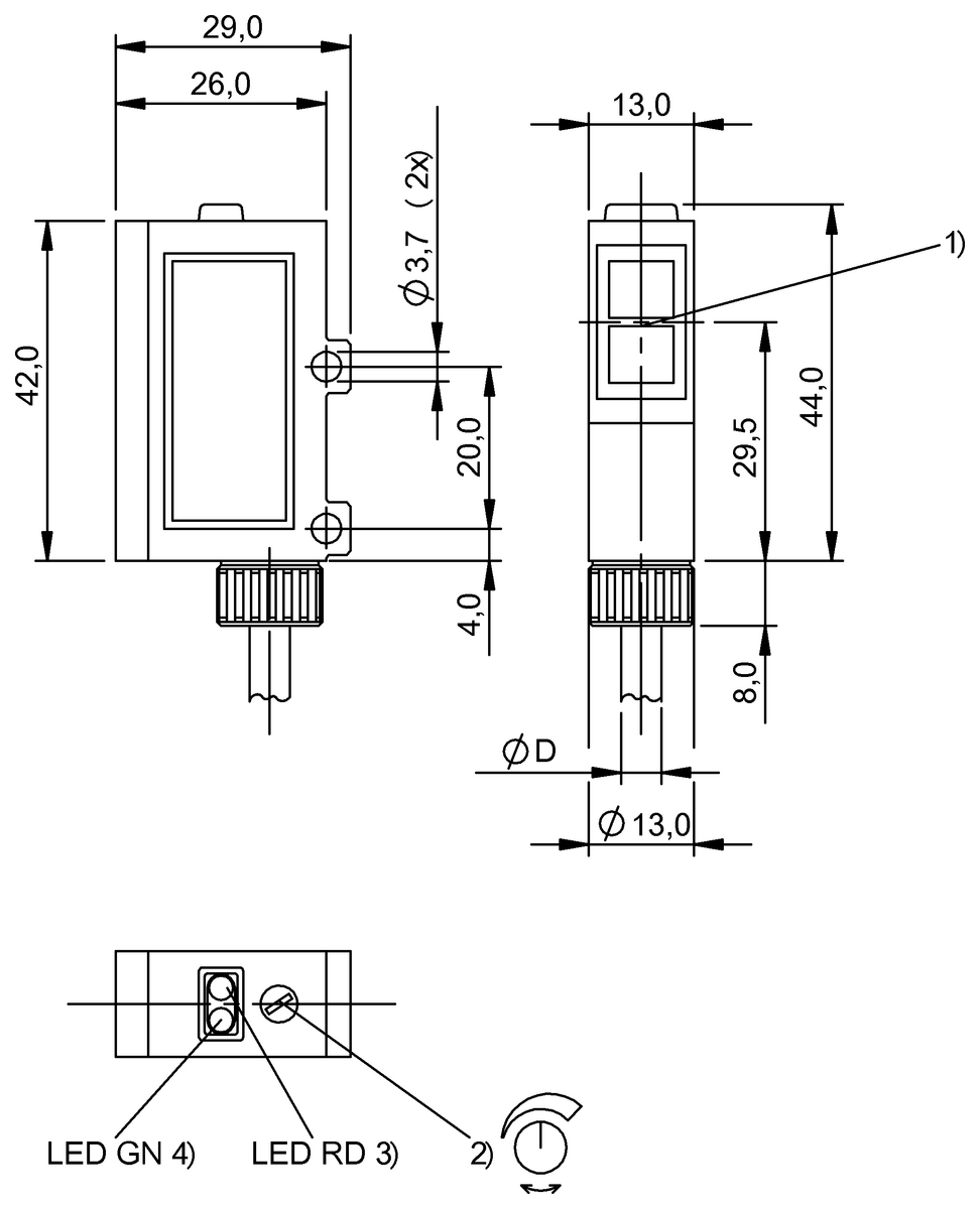 Diffuse sensors