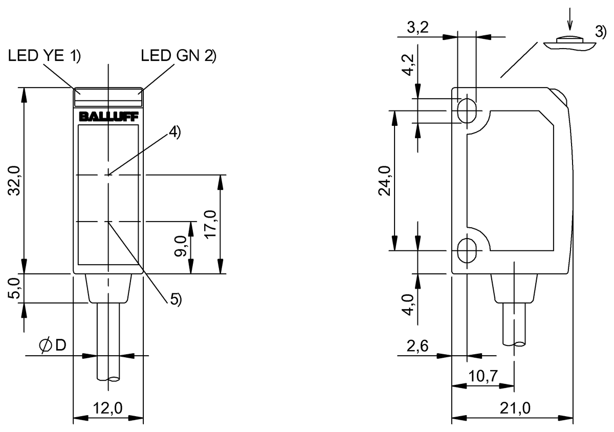 Photoelectric distance sensors