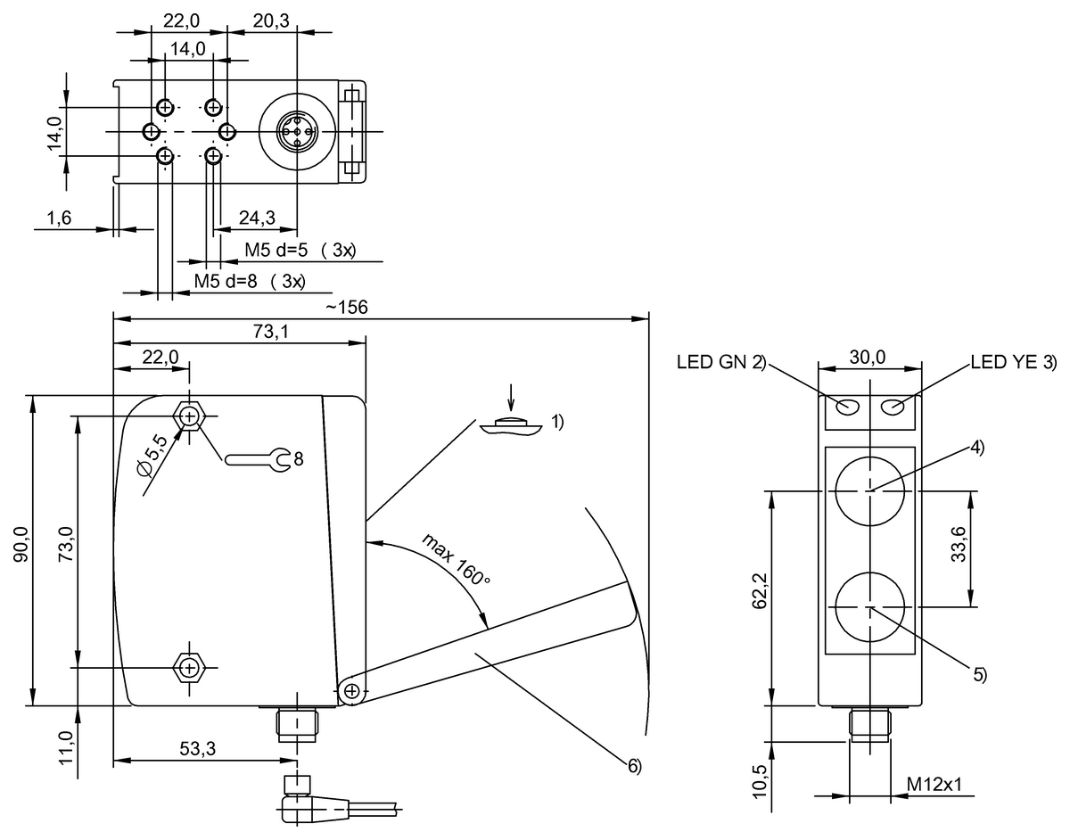 Photoelectric distance sensors