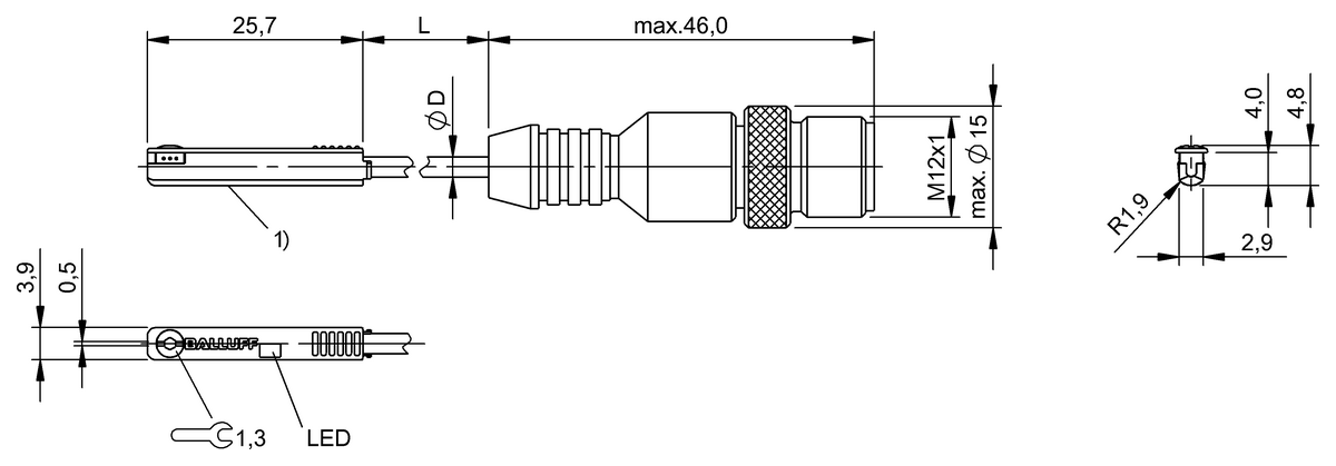 Cylinder sensors for multiple slot shapes