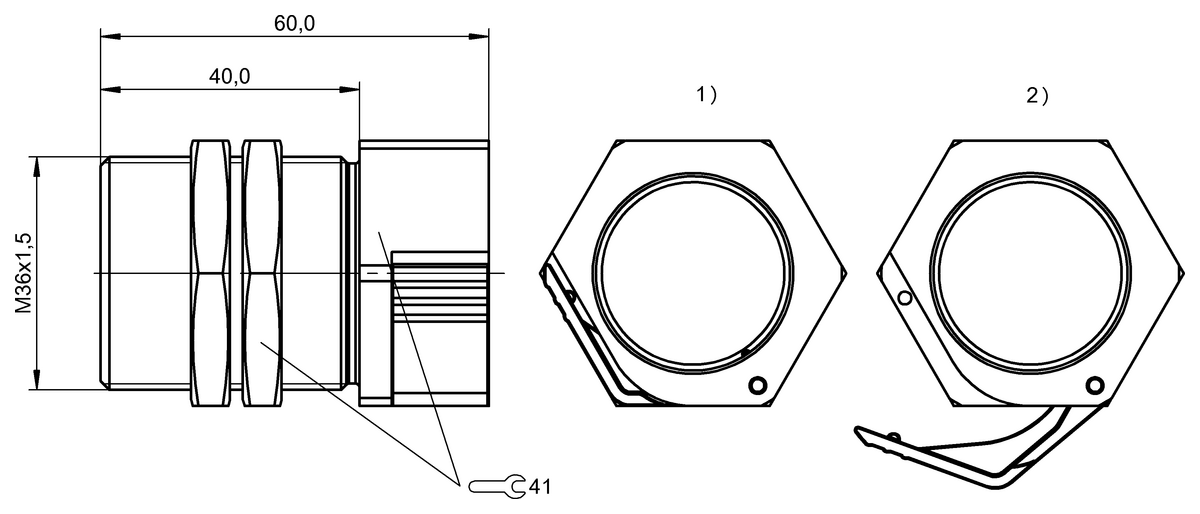 Clamp without fixed stop for proximity switches