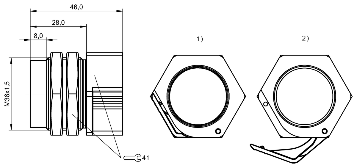 Zacisk bez stałego ogranicznika do wyłącznika zbliżeniowego
