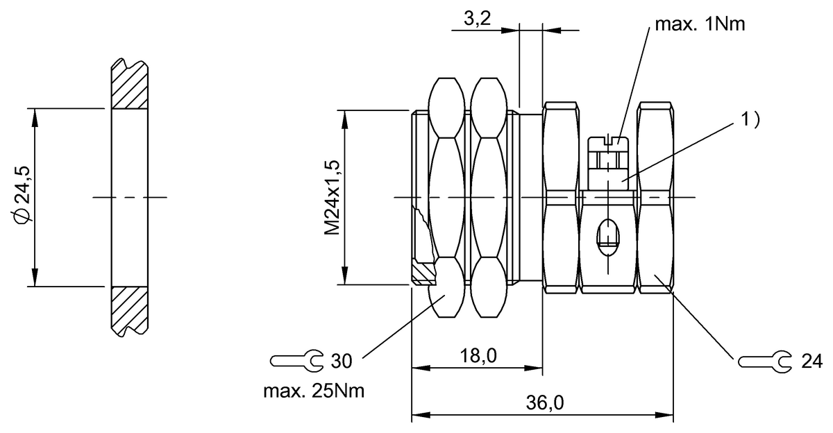 Proximity sensor mounts with positive stops