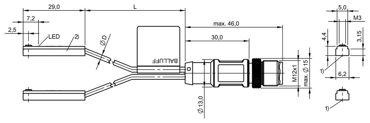 Cylinder sensors for multiple slot shapes