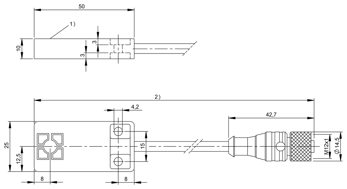 LF read/write heads/antennas (70/455kHz)