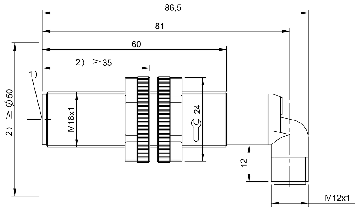 LF read/write heads/antennas (70/455kHz)
