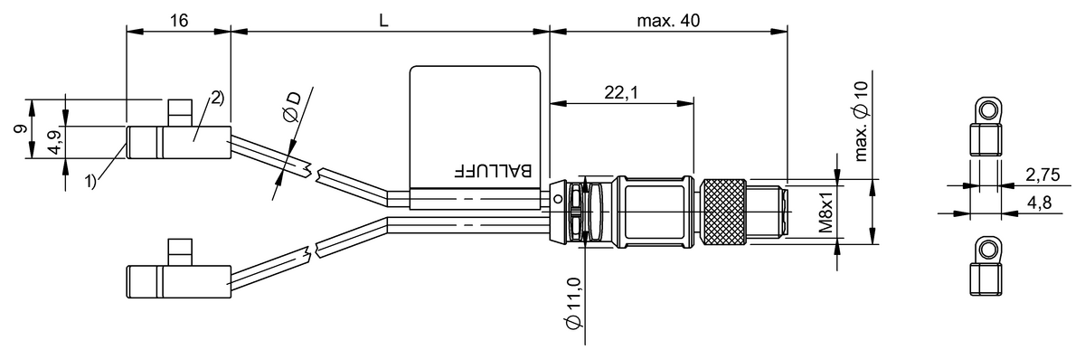 Cylinder sensors for multiple slot shapes