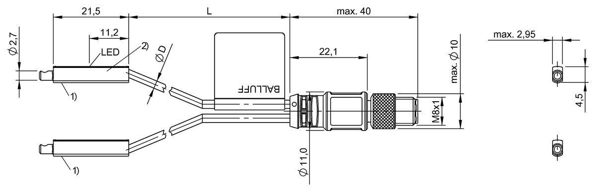 Cylinder sensors for multiple slot shapes
