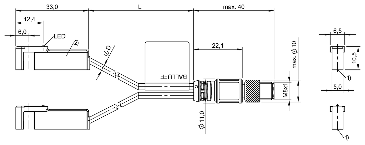 Cylinder sensors for multiple slot shapes