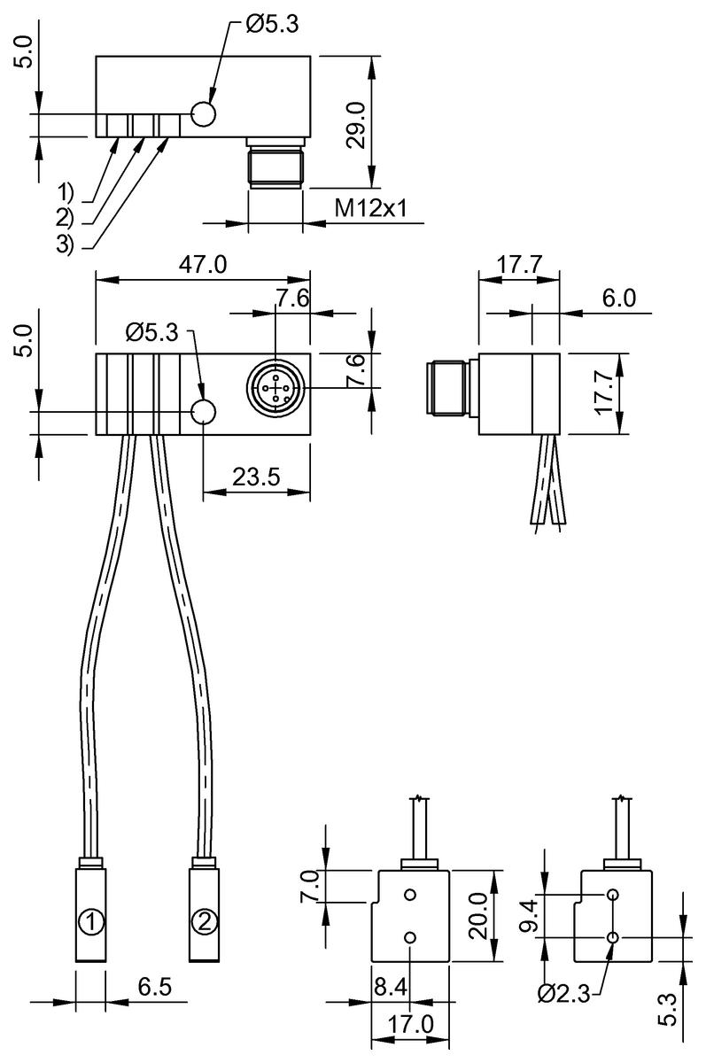 Inductive proximity switches and proximity sensors