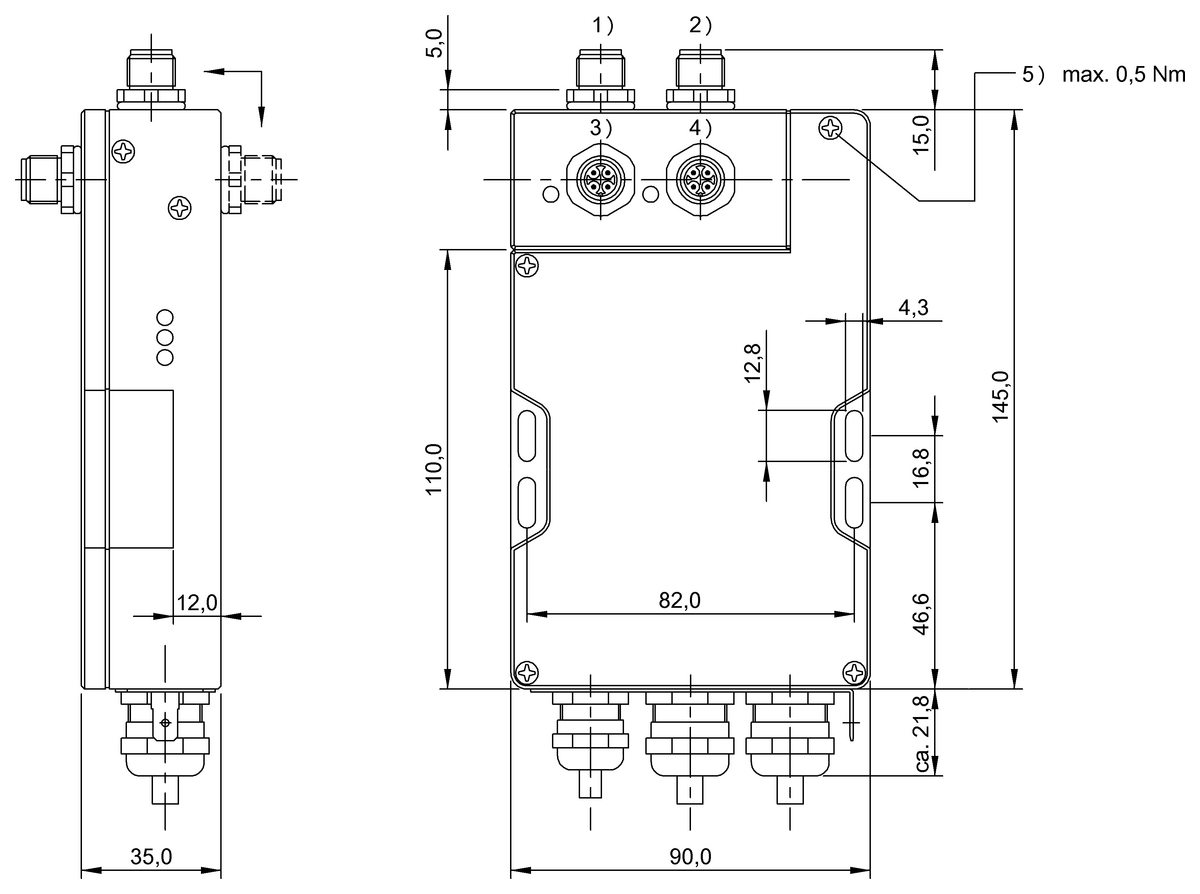 RFID LF değerlendirme üniteleri (70/455 kHz)