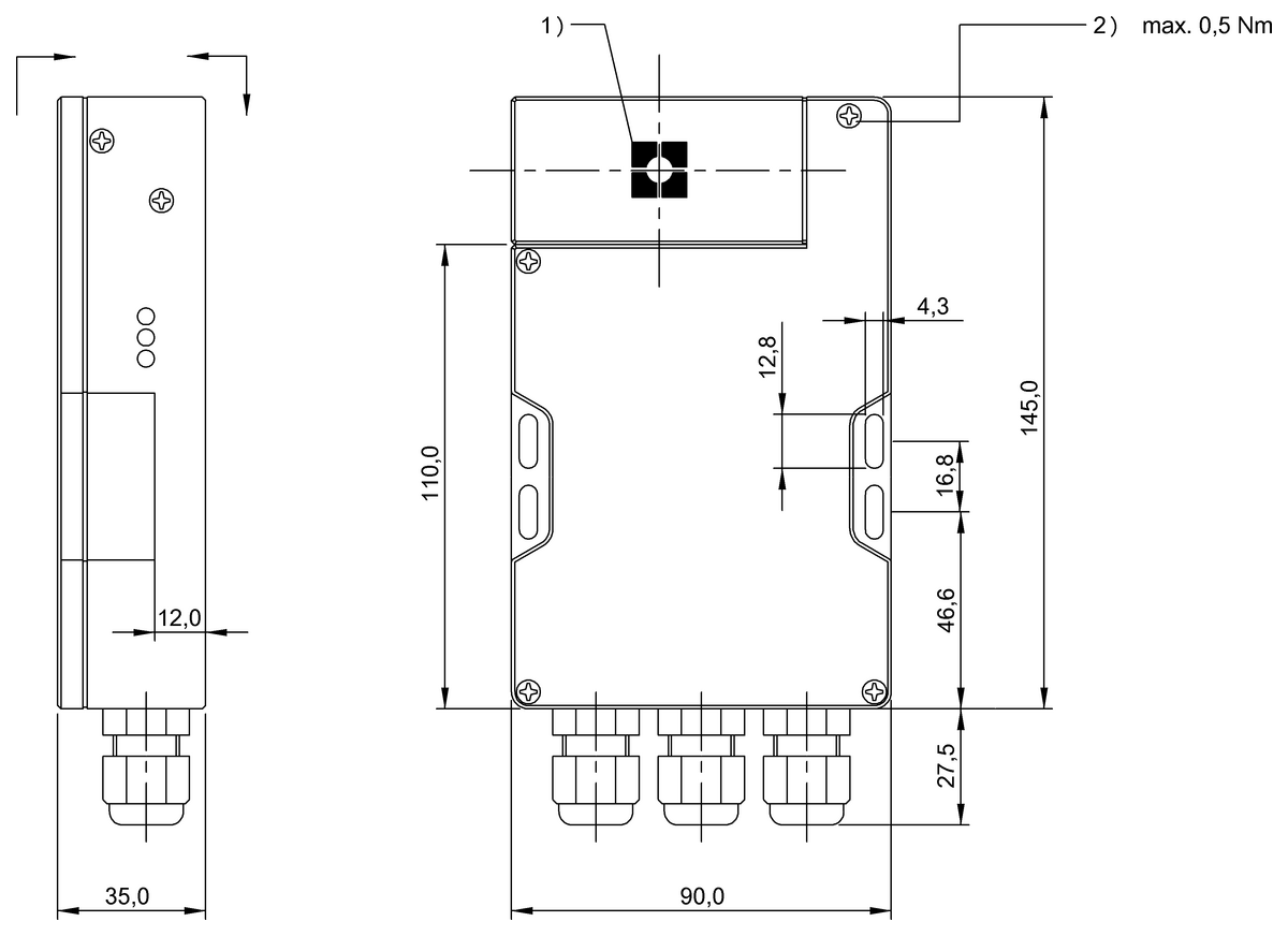 RFID LF değerlendirme üniteleri (70/455 kHz)