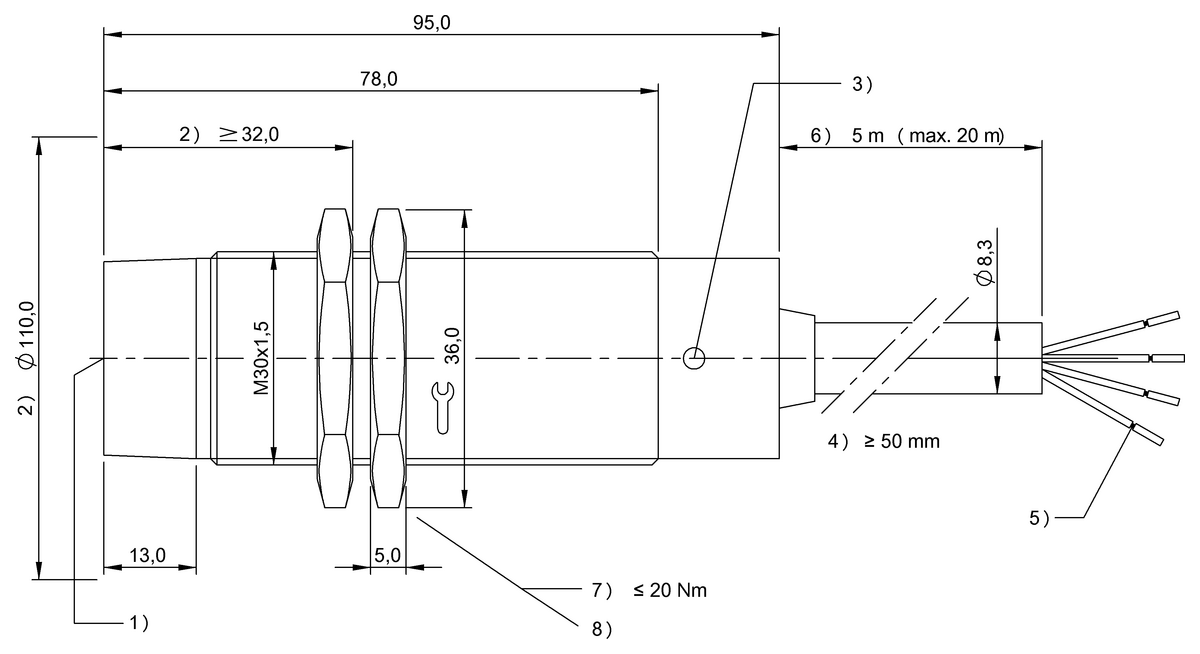 LF-schrijf-/leeskoppen (70/455 kHz) met geïntegreerde processor