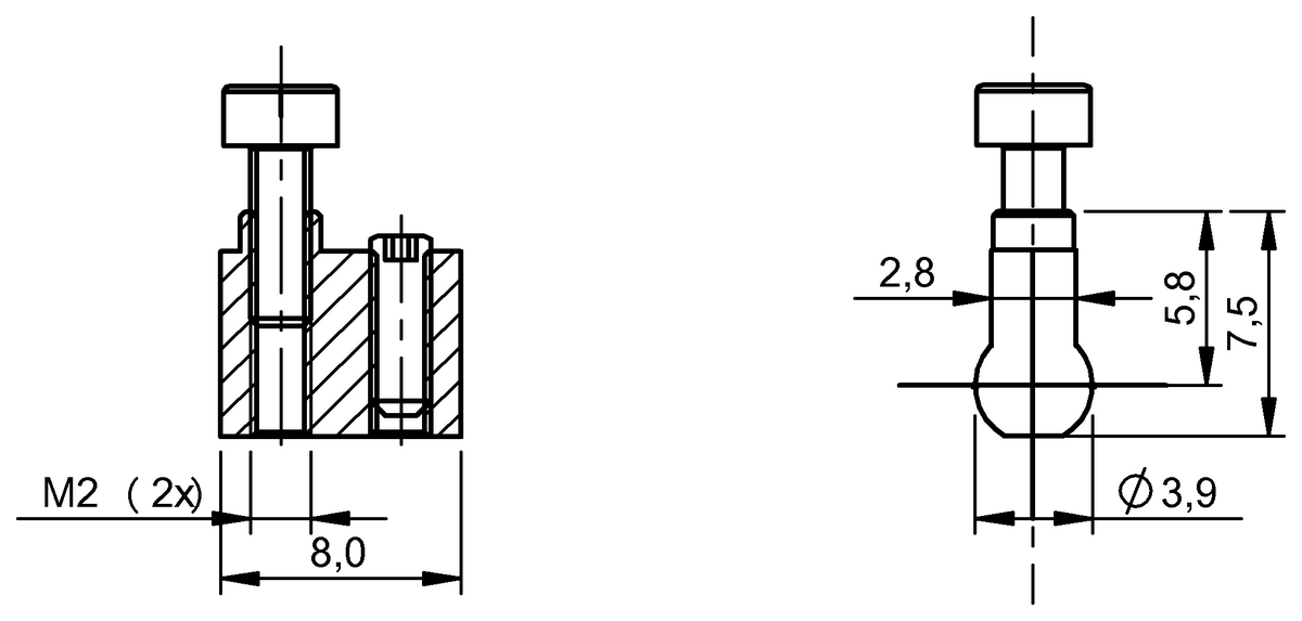 Haltewinkel für magnetische Sensoren