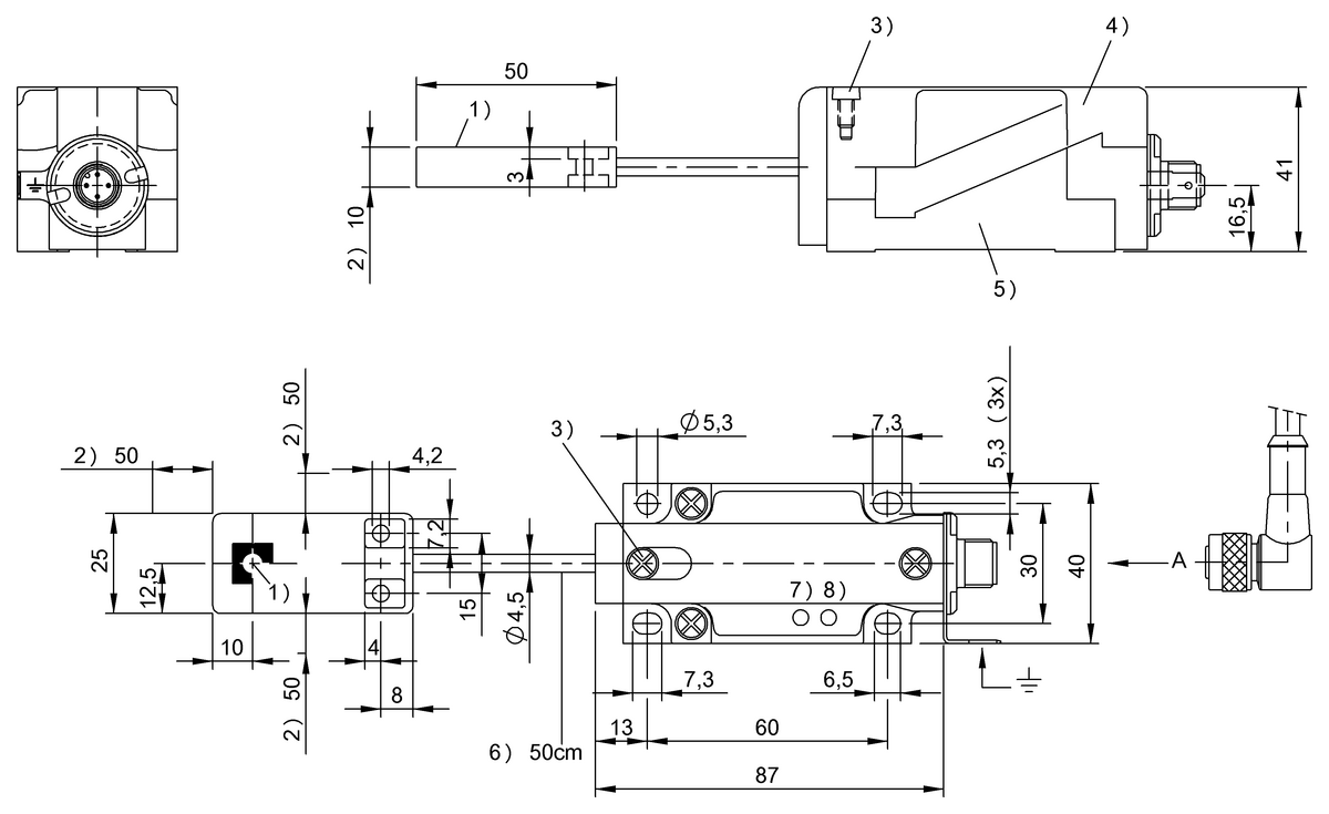 內建處理器的低頻讀寫頭（125 kHz）