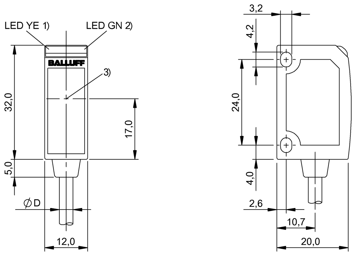 Barreras fotoeléctricas unidireccionales