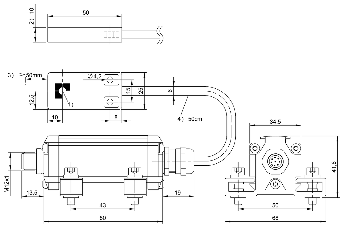 LF read/write heads and antennas (125 kHz)