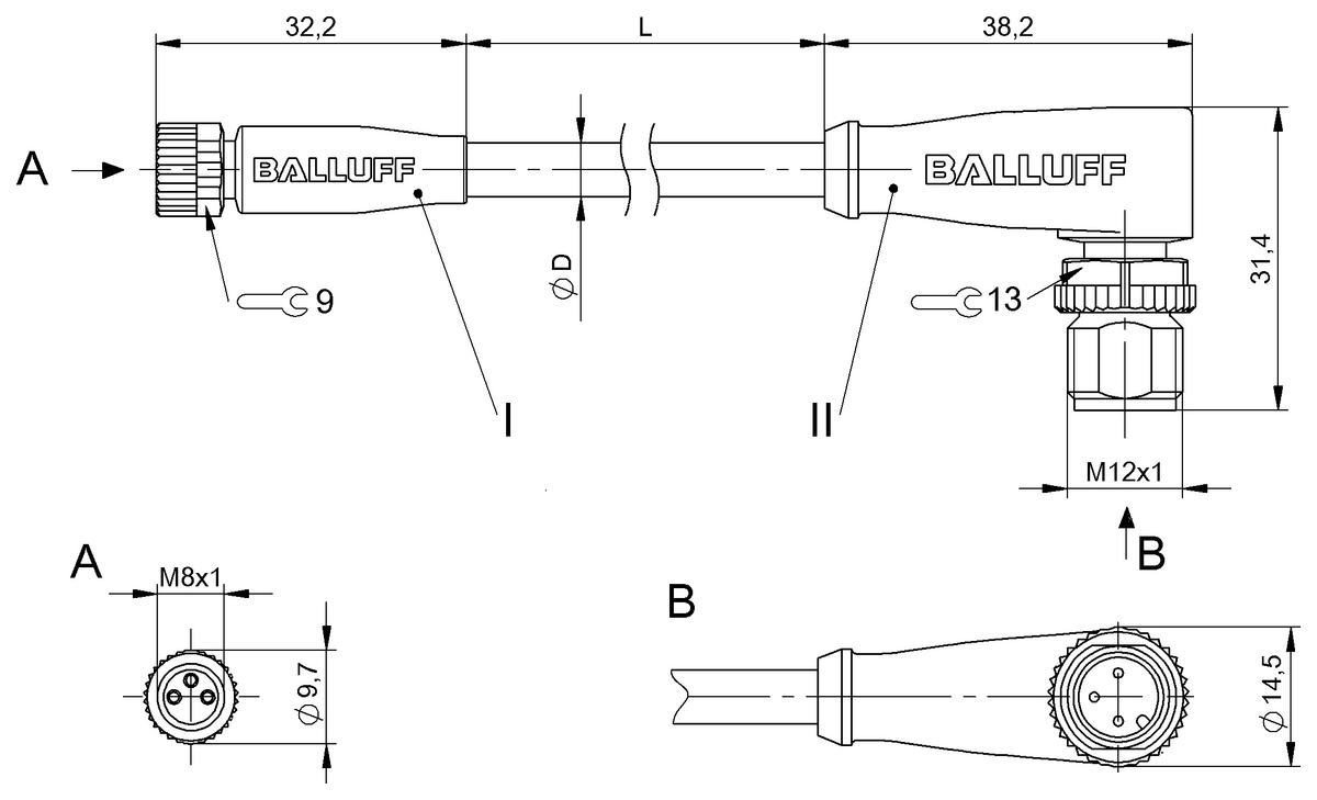 Double-ended cordsets